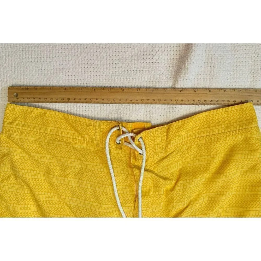 Lacoste Netted Yellow Men’s Board Swim Trunks Large - Picture 8 of 10